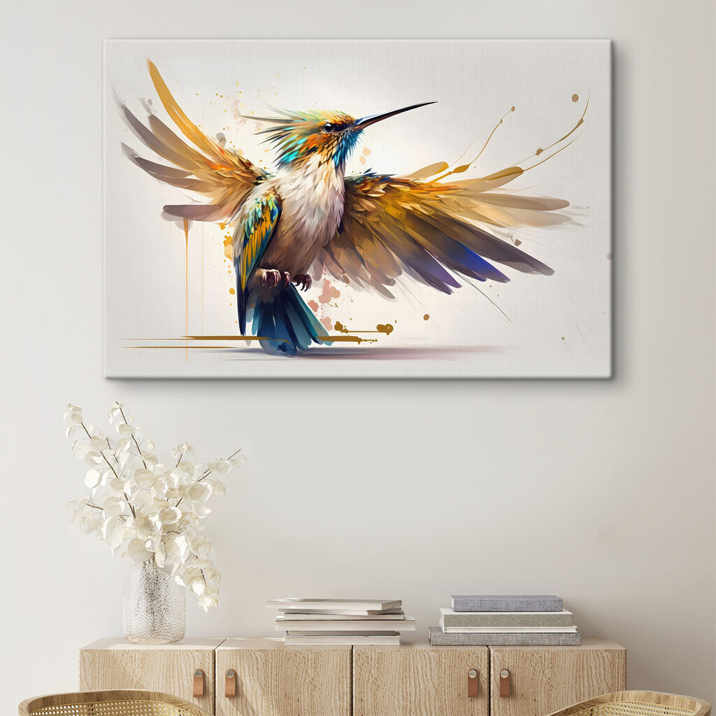 Colibri de asas abertas — interior 4