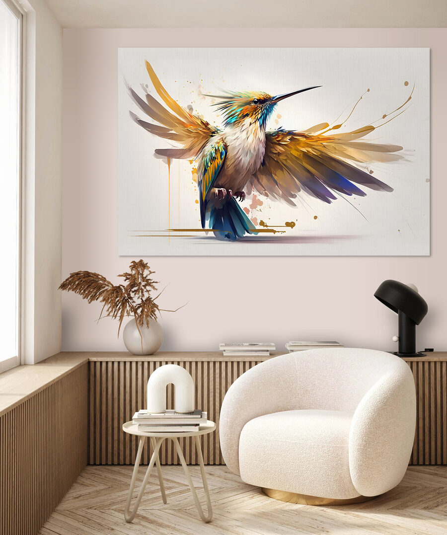 Colibri de asas abertas — interior 2