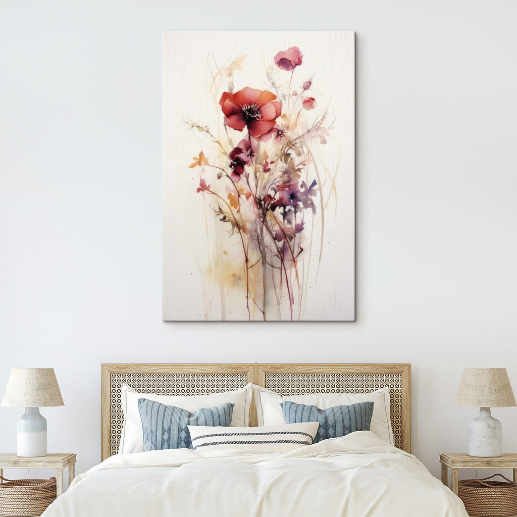 Flores vermelhas sobre branco — interior 4