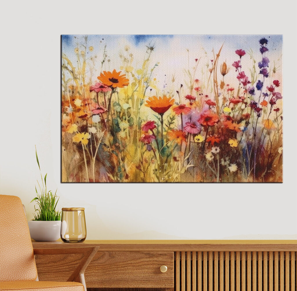 Campo de flores vivas — interior 1