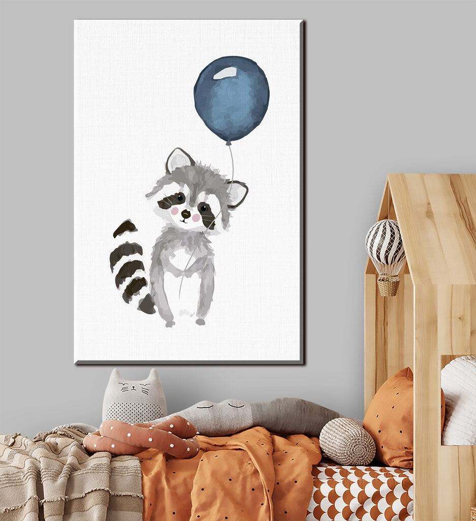 Guaxinim com balão — interior 1