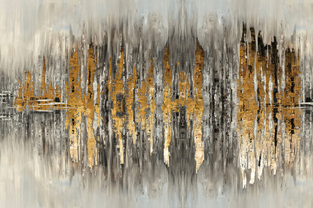 Reflexos dourados em cinzento — design completo