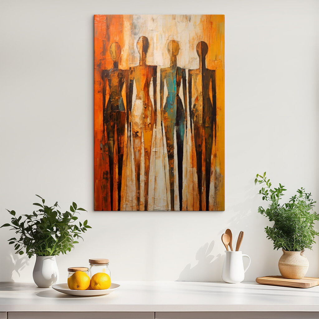 Figuras em ocre quente — interior 5