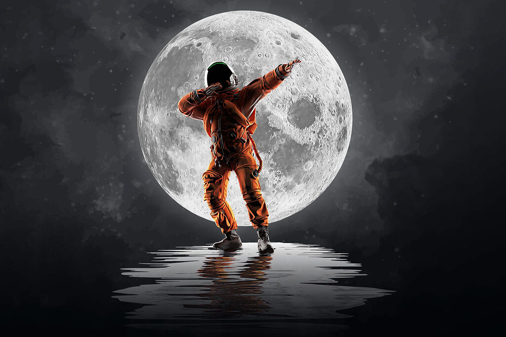 Dança diante da lua — design completo