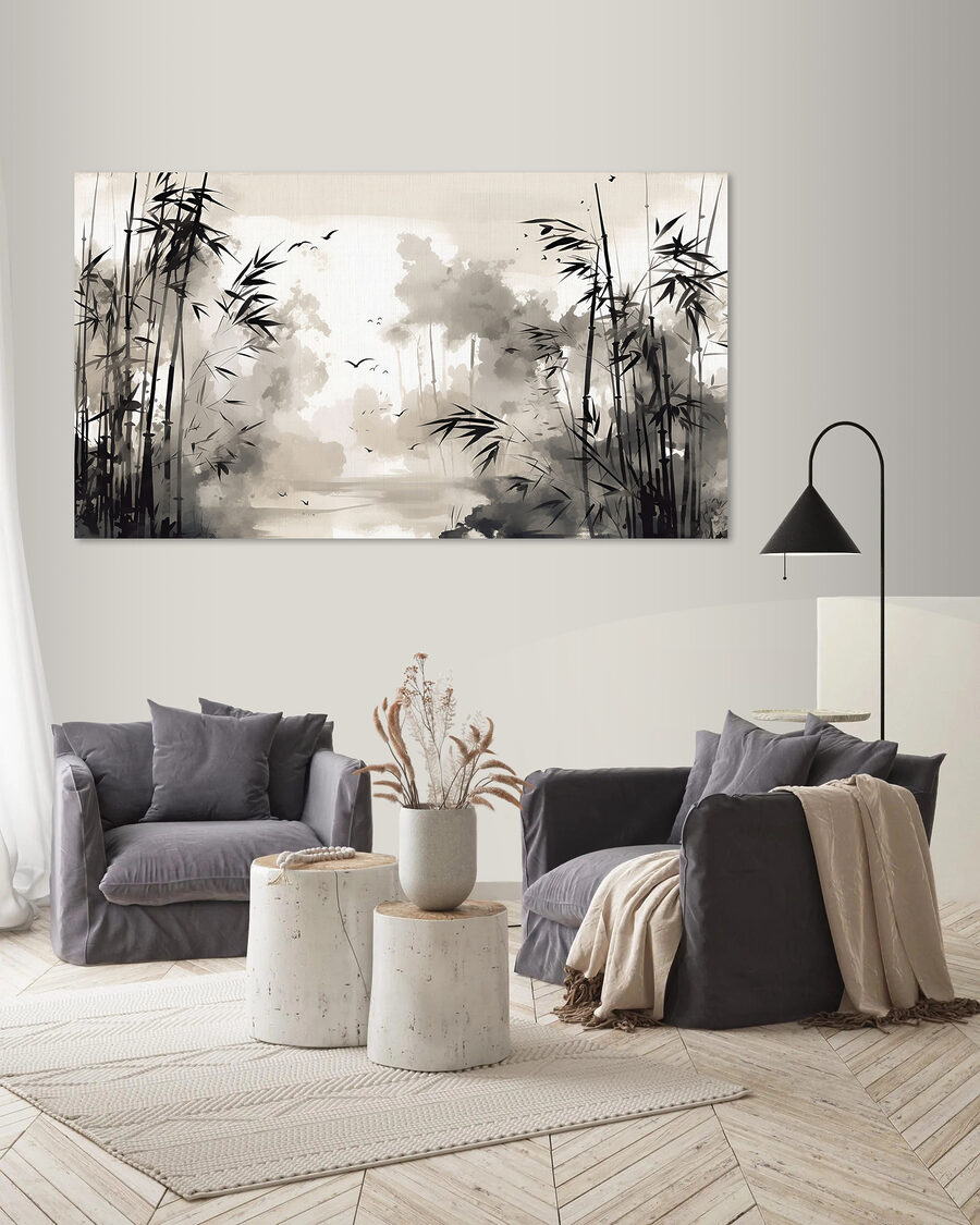 Bambu sobre águas calmas — interior 1