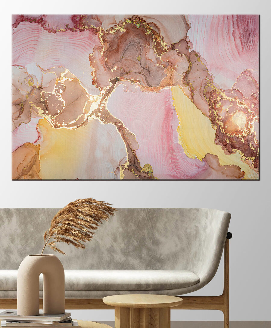 Veios rosa com dourado — interior 1