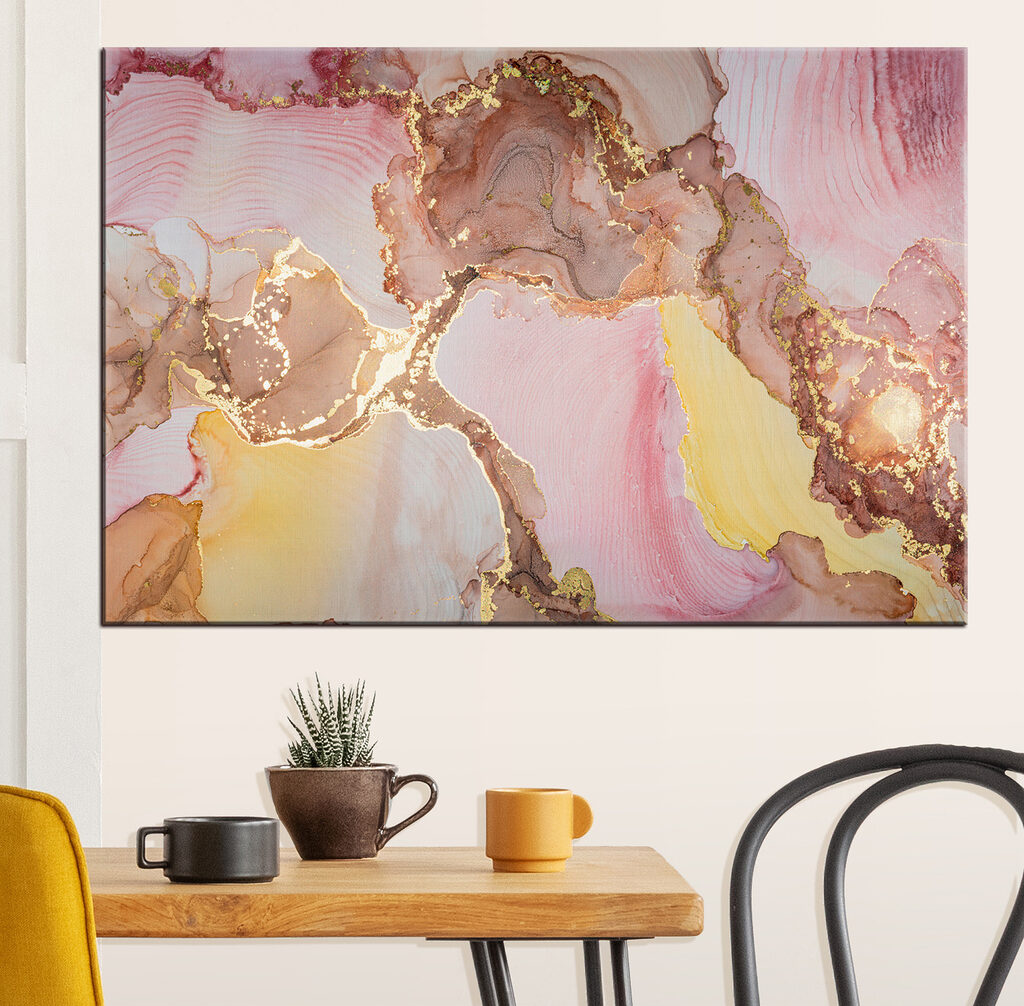 Veios rosa com dourado — interior 2