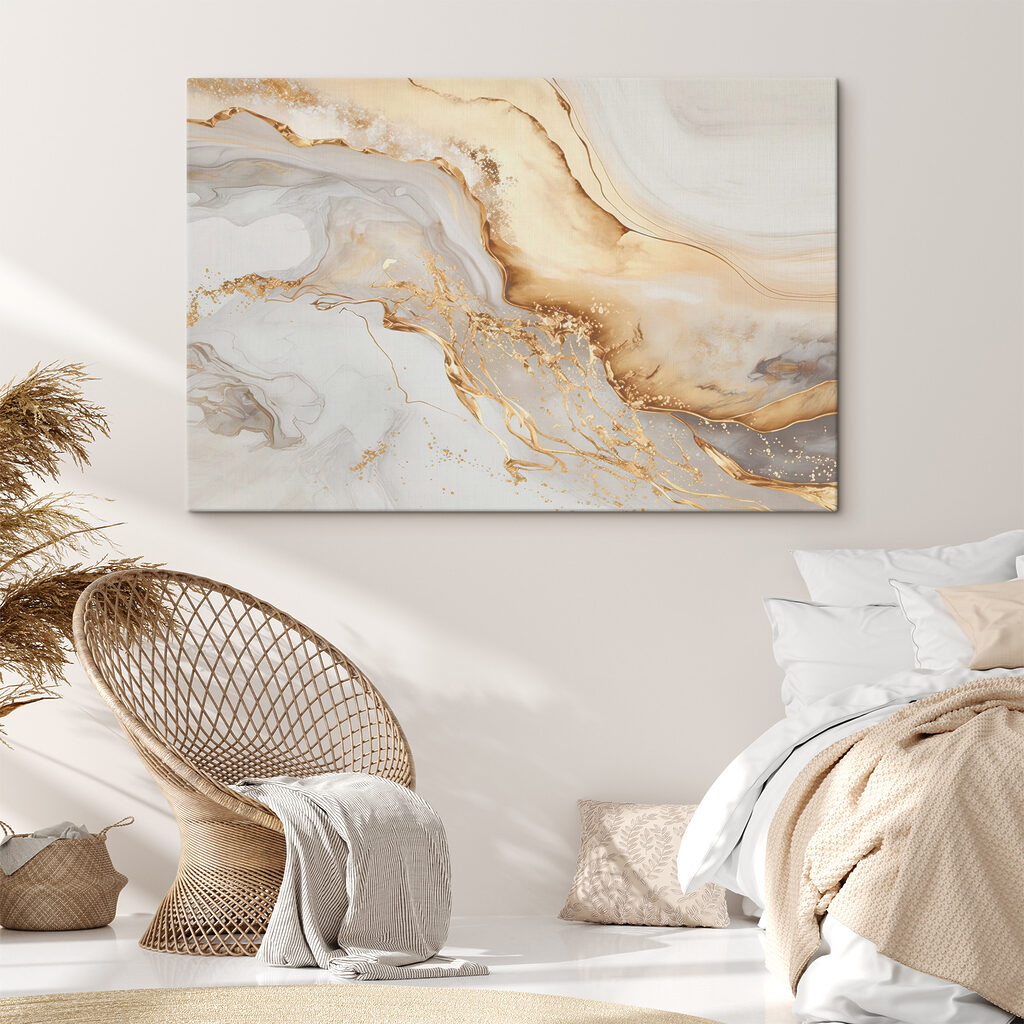 Ondas âmbar em creme — interior 3