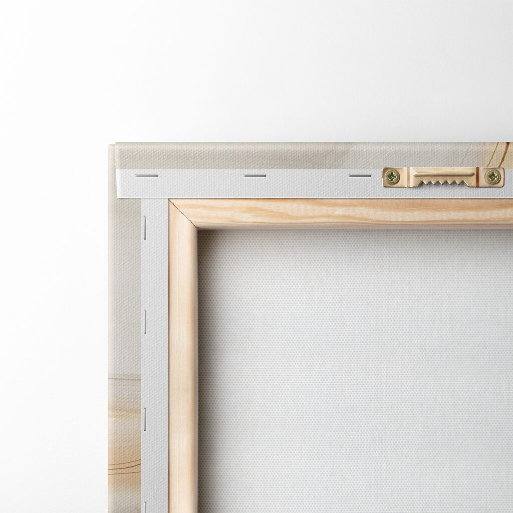 Ondas âmbar em creme — verso