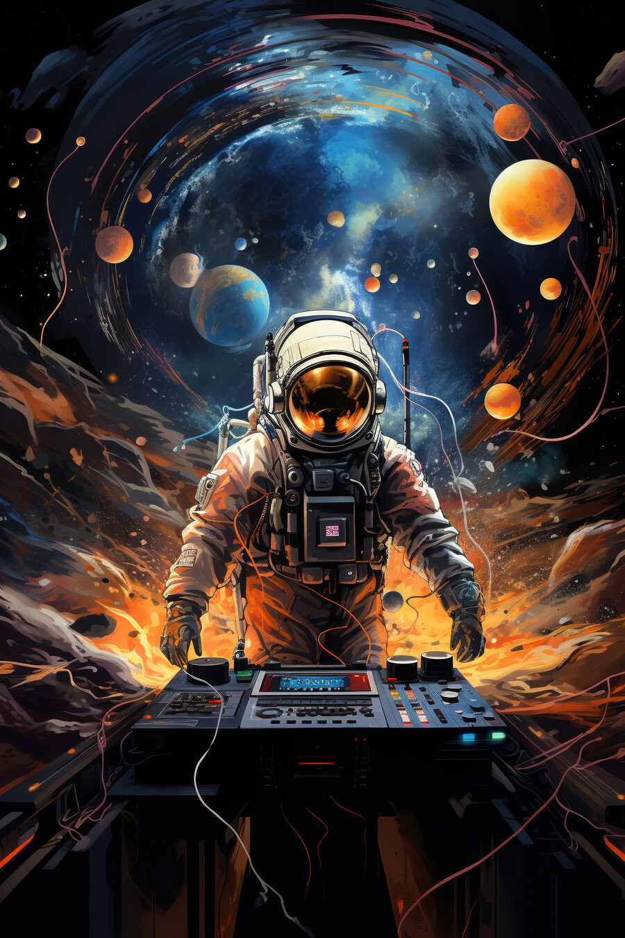 DJ entre planetas — design completo