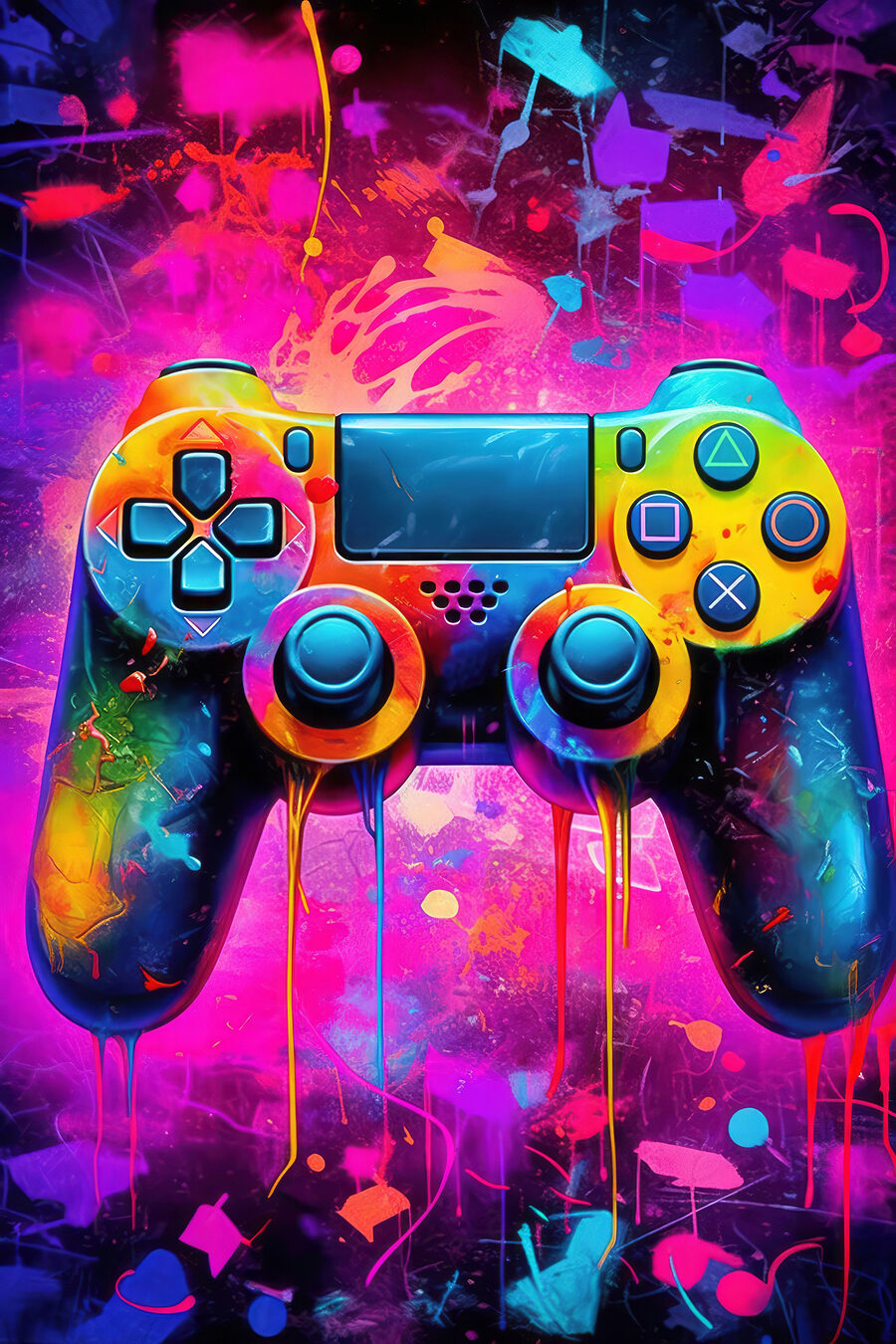 Jogo sob luz néon — design completo