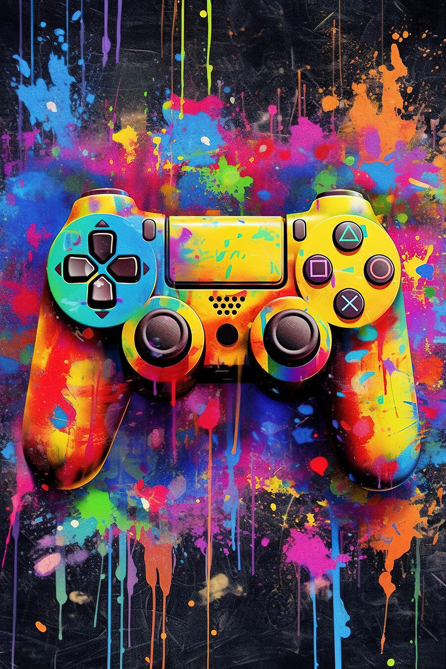 Comando com cores escorridas — design completo