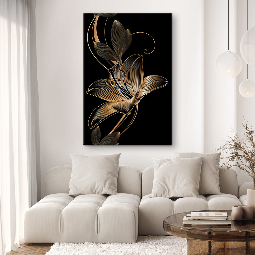Flores em linhas douradas — interior 4
