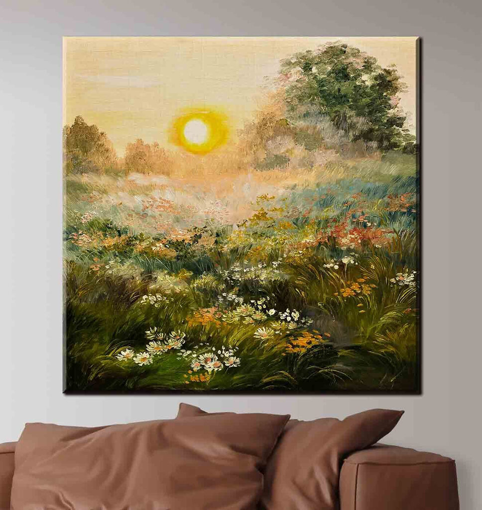 Entardecer sobre flores — interior 3