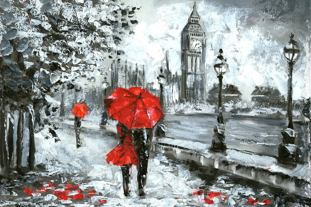 Guarda-chuvas em Londres — design completo