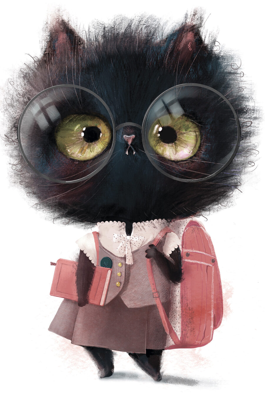 Gatinho para a escola — design completo