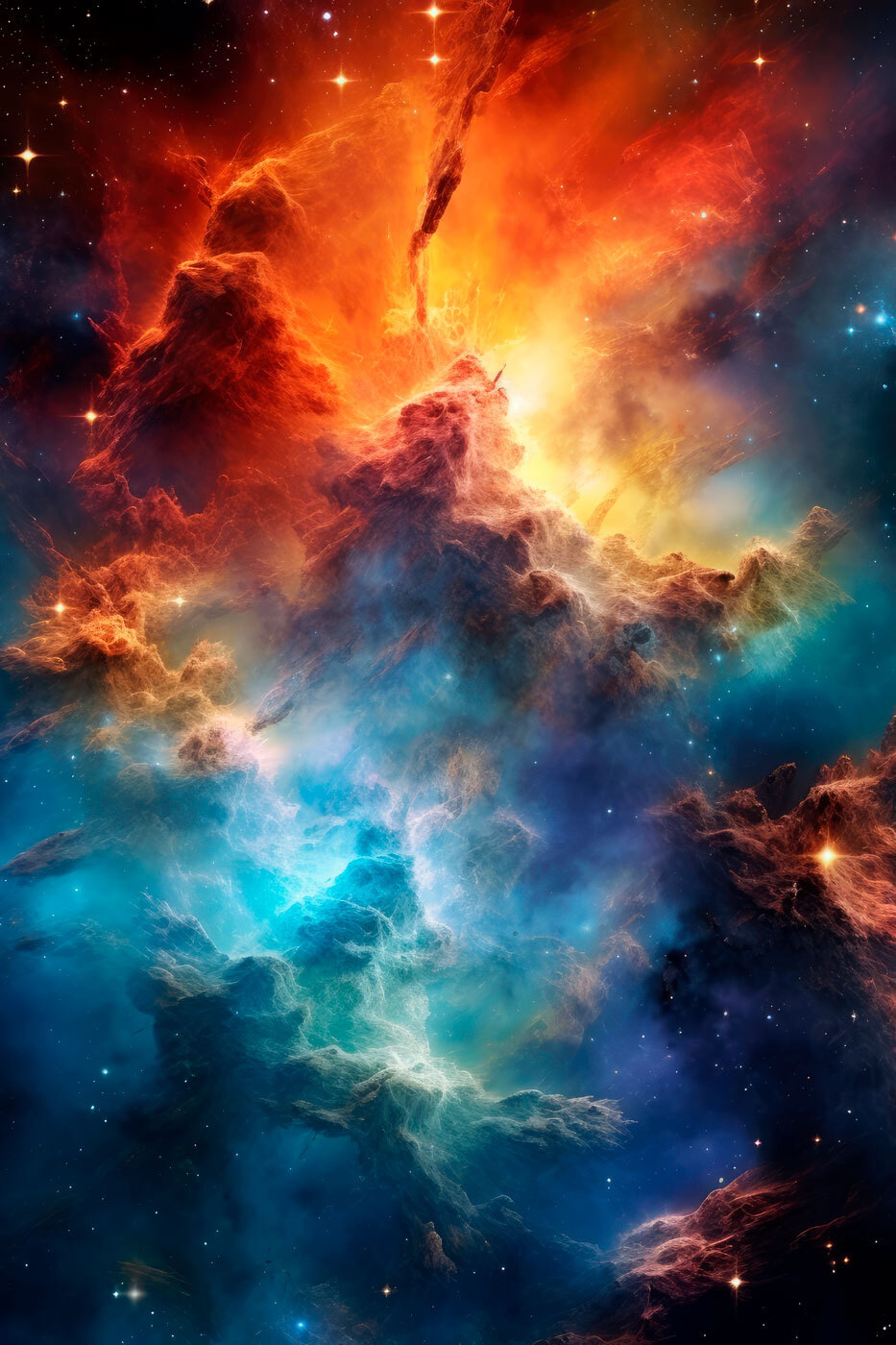 Nebulosa cheia de fogo — design completo