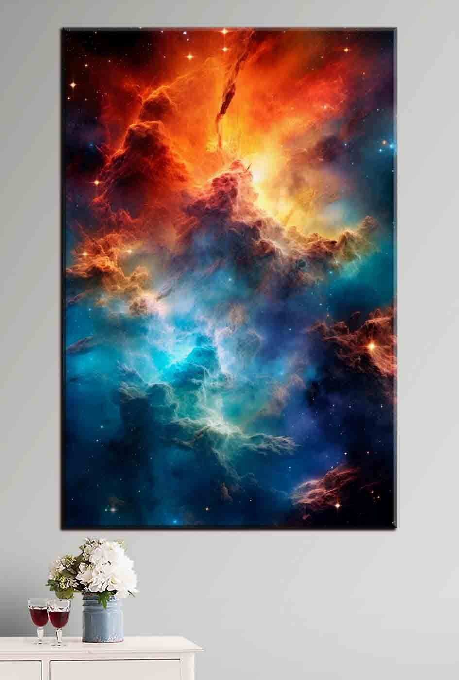 Nebulosa cheia de fogo num interior