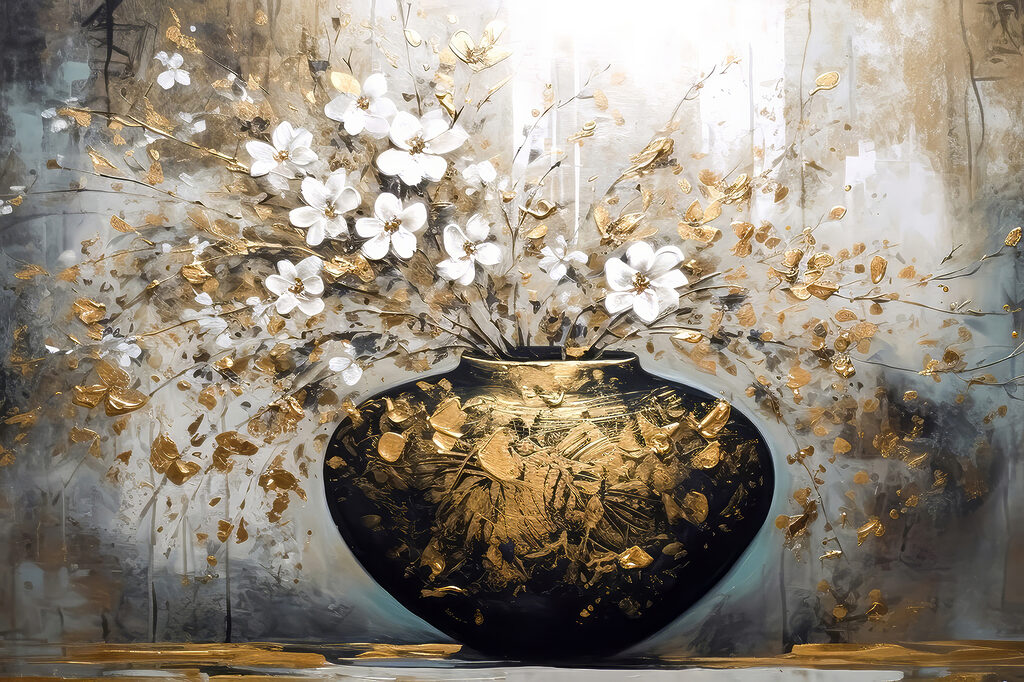 Vaso com flores — design completo