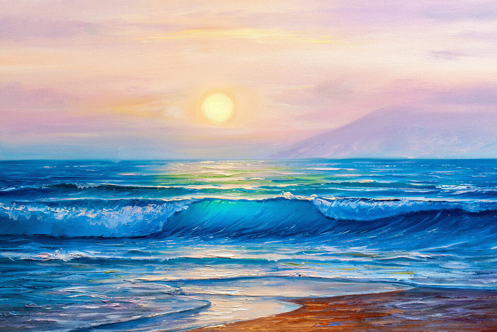 Sol entre ondas suaves — design completo