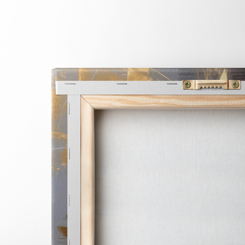 Flor branca, vaso dourado — verso