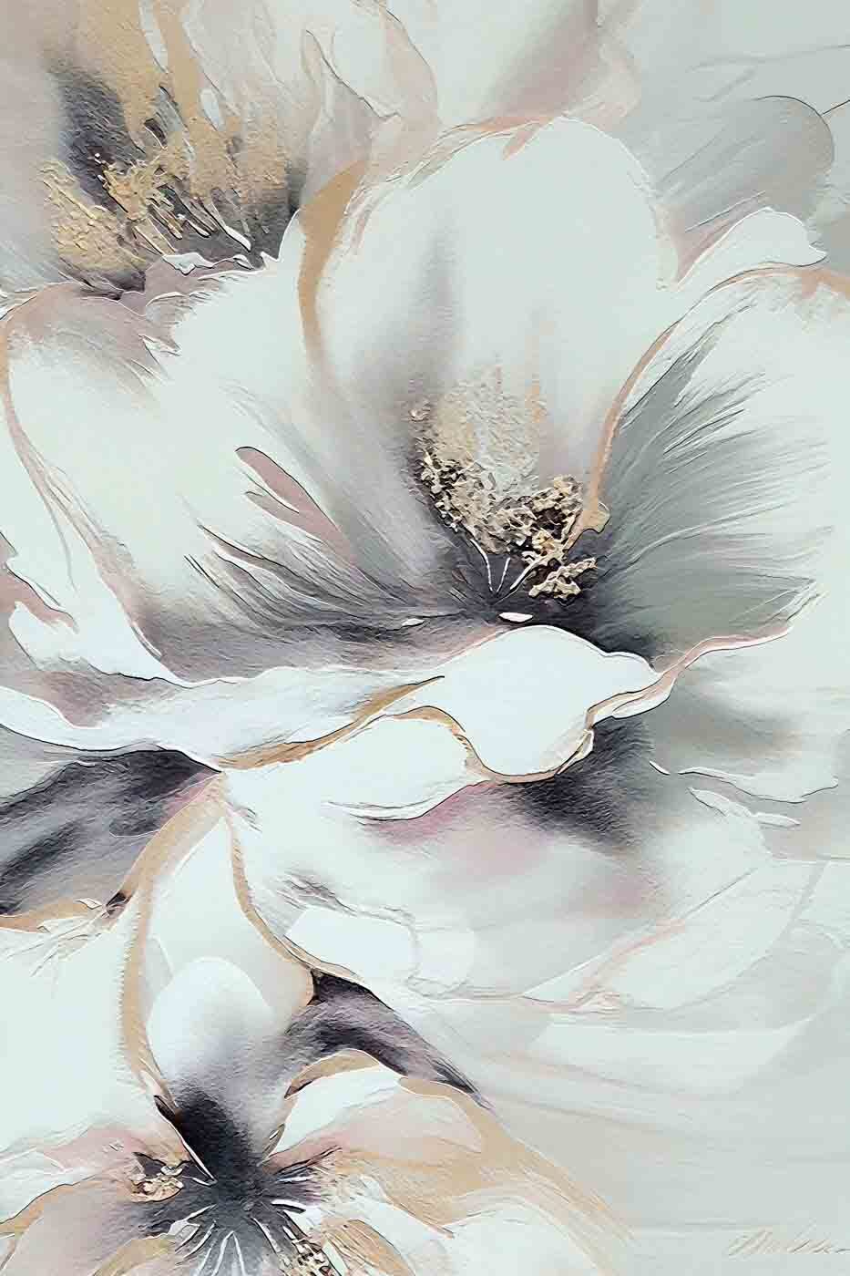 Flor branca tranquila — design completo