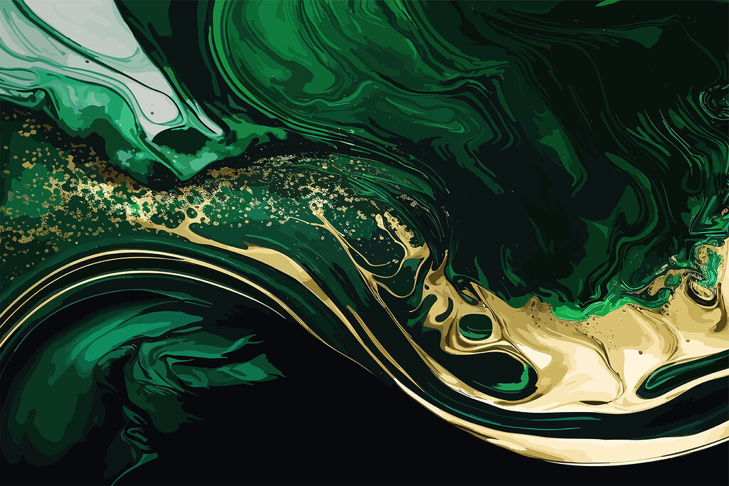 Dourado corre pelo verde — design completo