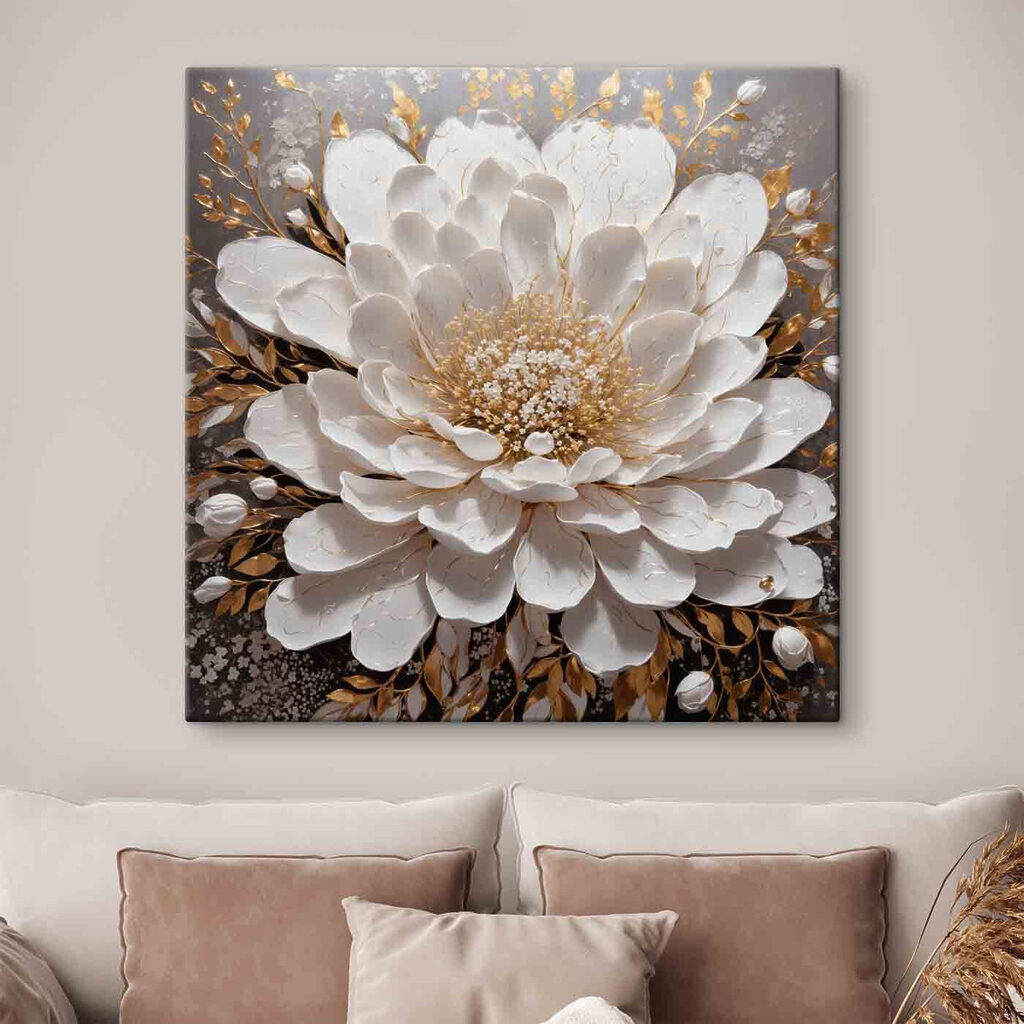 Flor de leques brancos — interior 1
