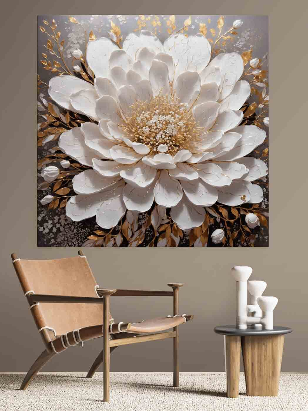Flor de leques brancos — interior 3