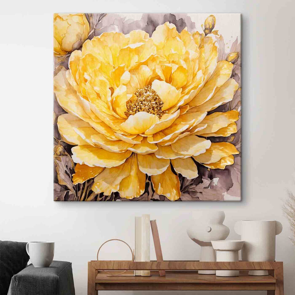 Flor amarela grande — interior 1