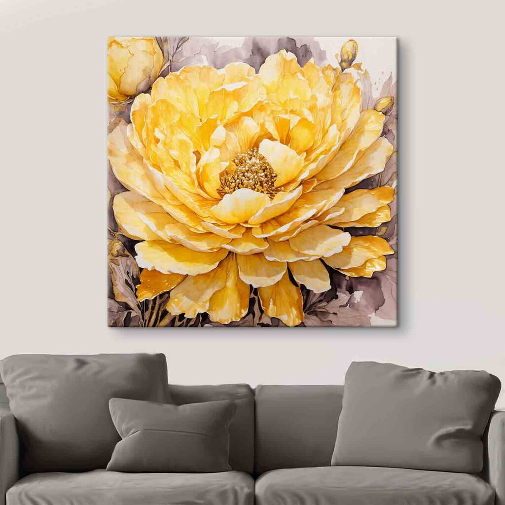 Flor amarela grande — interior 2