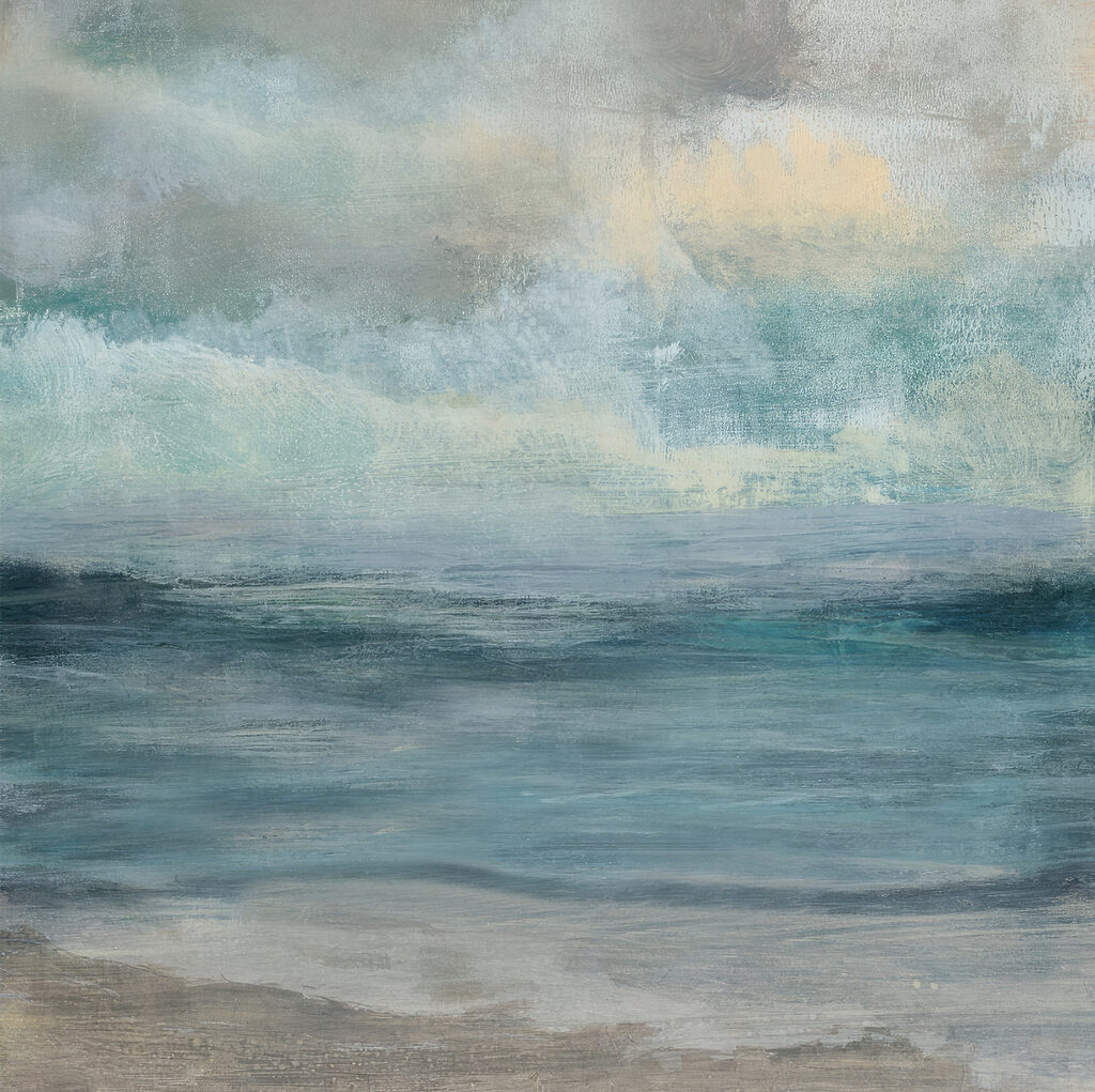 Horizonte em névoa azul — design completo