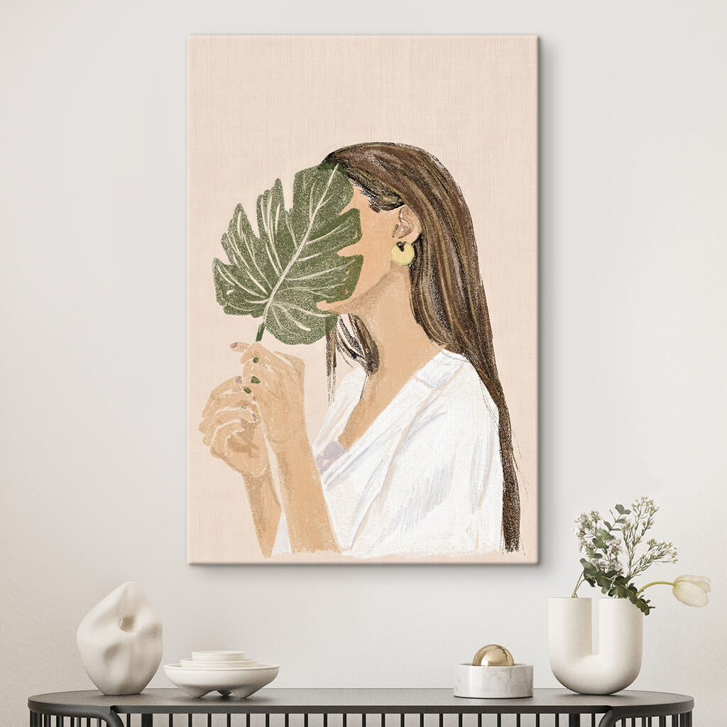 Folha diante do rosto — interior 4