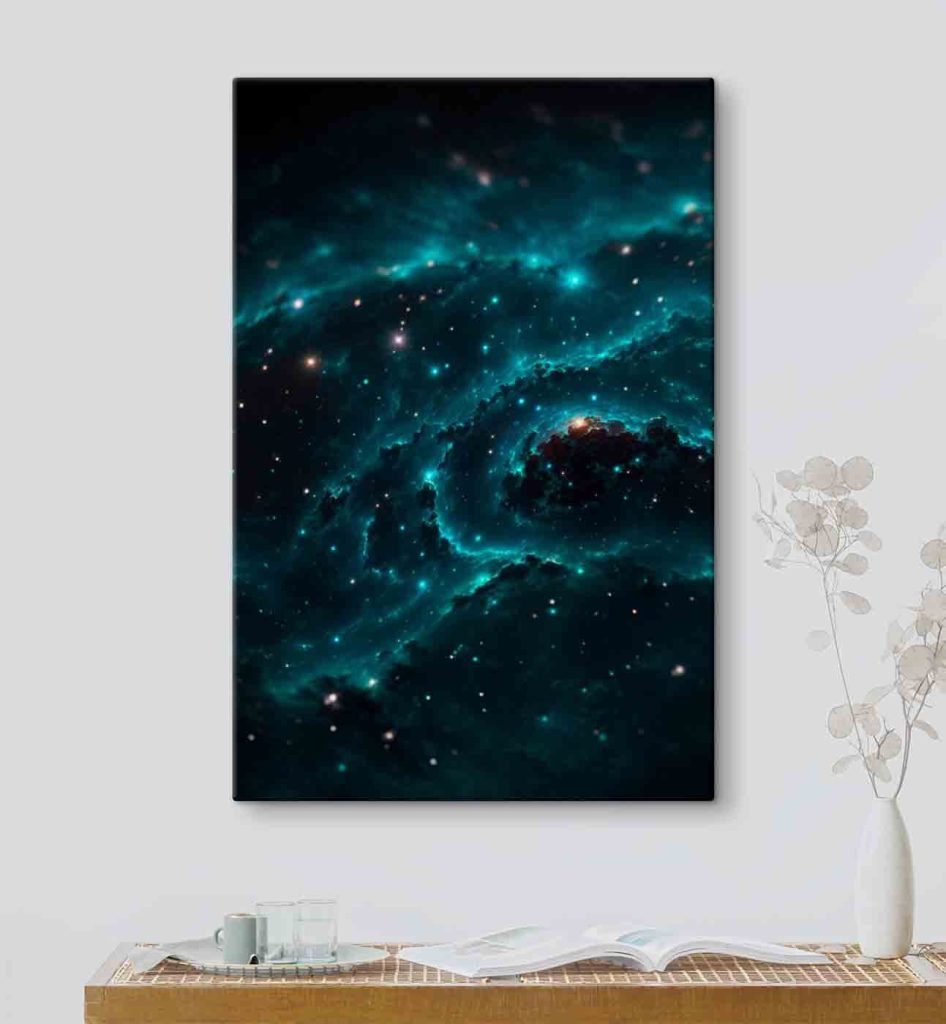 Espiral de estrelas azuis — interior 3