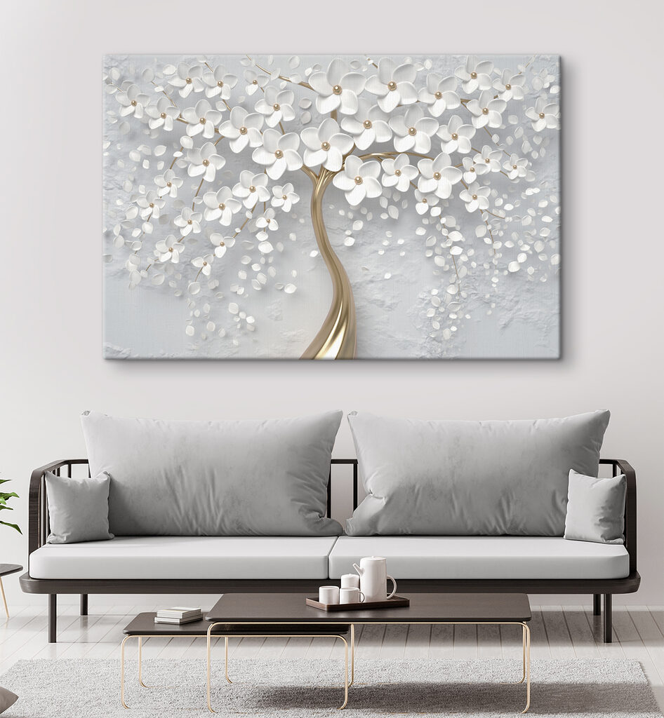 Árvore de flores brancas — interior 2