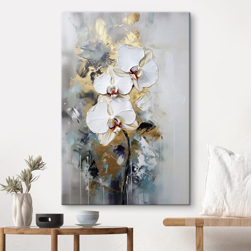 Orquídeas entre traços cinzentos — interior 4