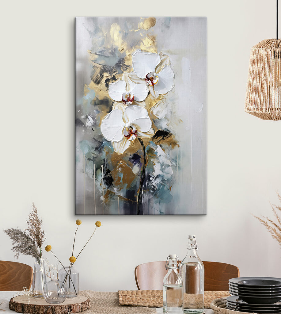 Orquídeas entre traços cinzentos — interior 5