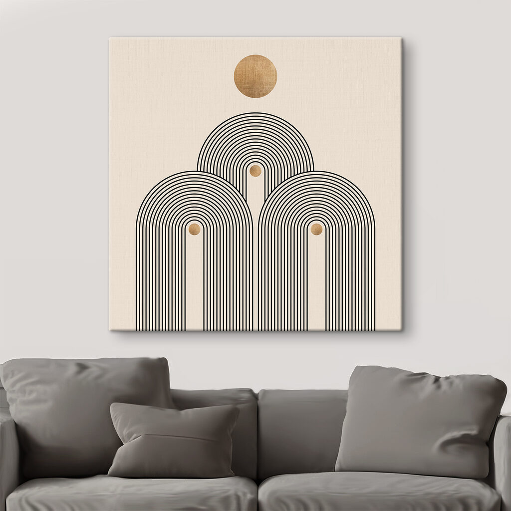 Arcos sob sol dourado — interior 6