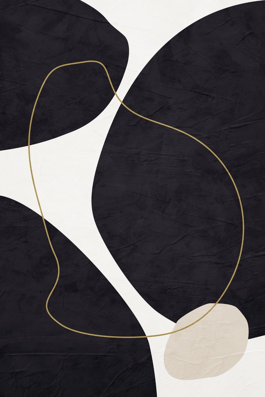 Formas negras e linhas — design completo