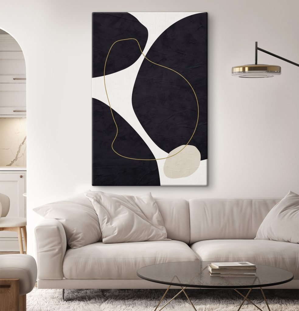 Formas negras e linhas — interior 3