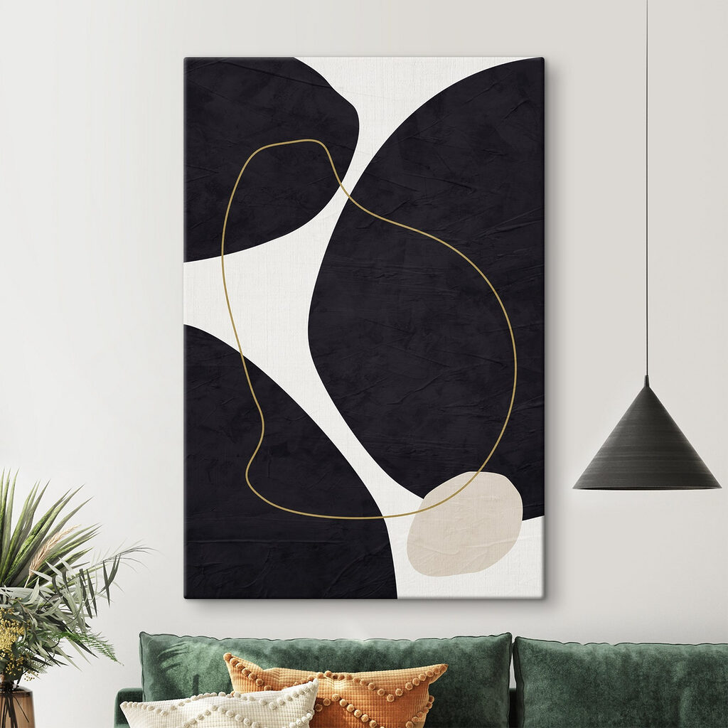 Formas negras e linhas — interior 8