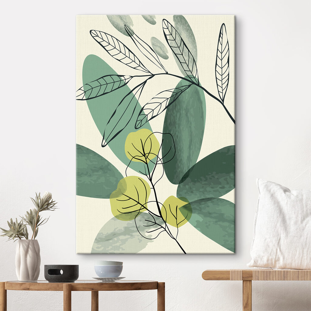 Folhas verdes em contornos — interior 2