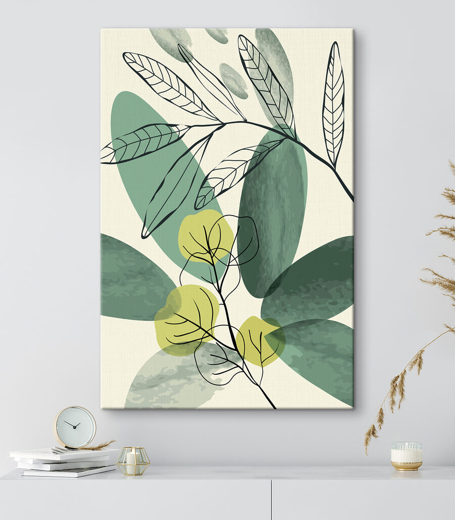 Folhas verdes em contornos — interior 5