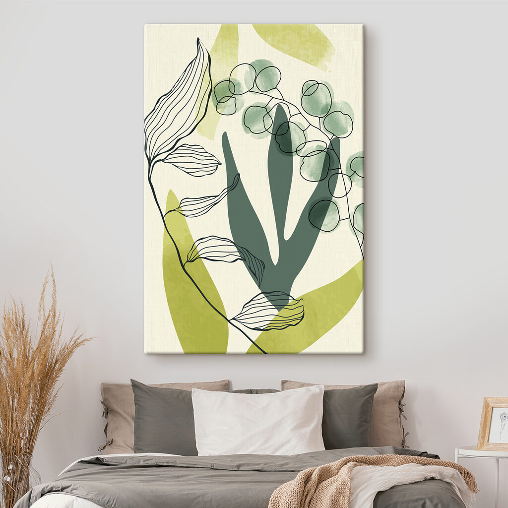 Folhas com nervuras desenhadas — interior 2