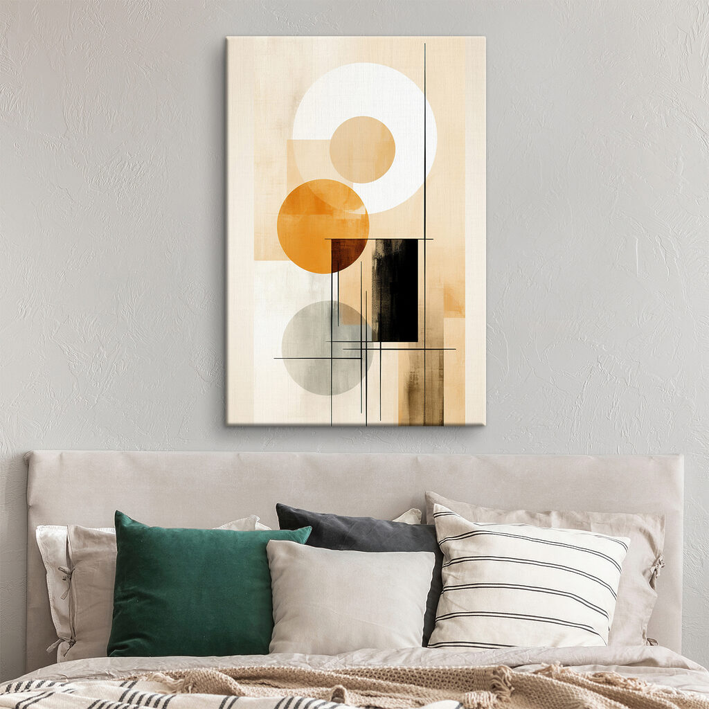 Círculos sobre faixas claras — interior 4