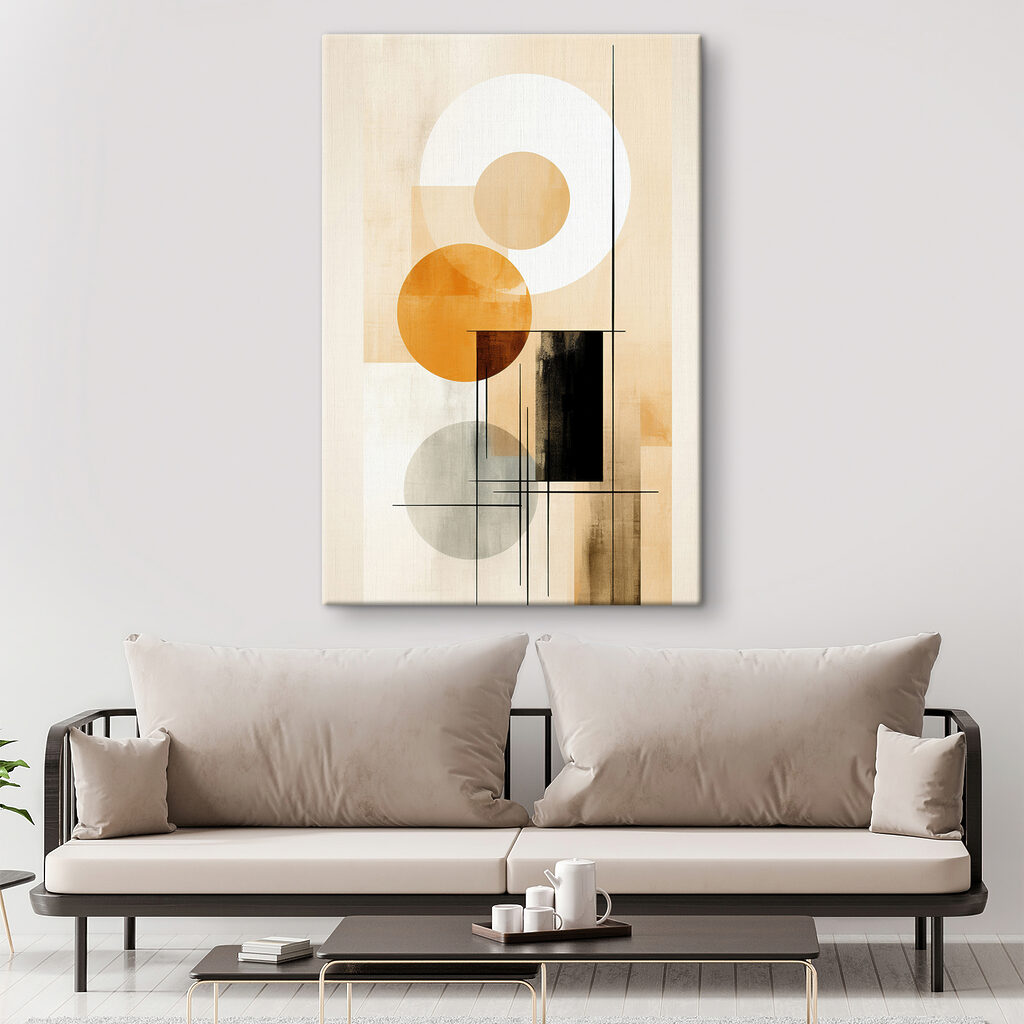 Círculos sobre faixas claras — interior 5