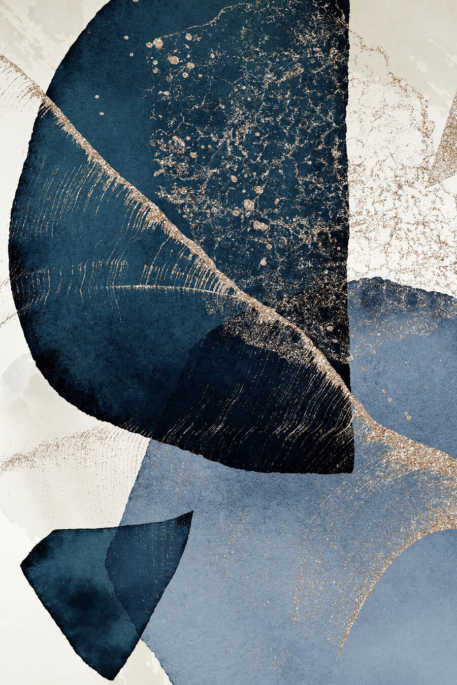 Azul-escuro com veios finos — design completo