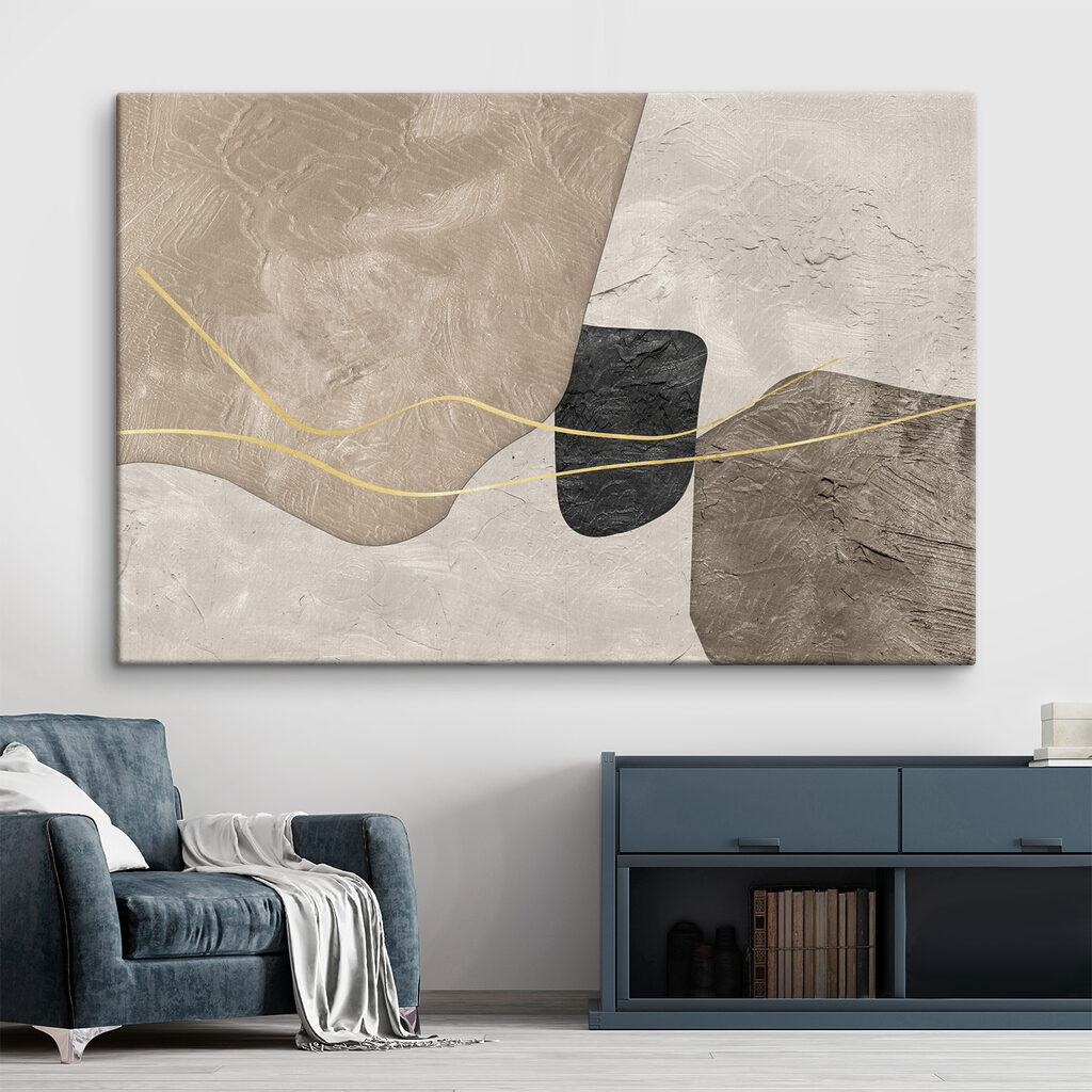 Formas orgânicas em dourado — interior 3