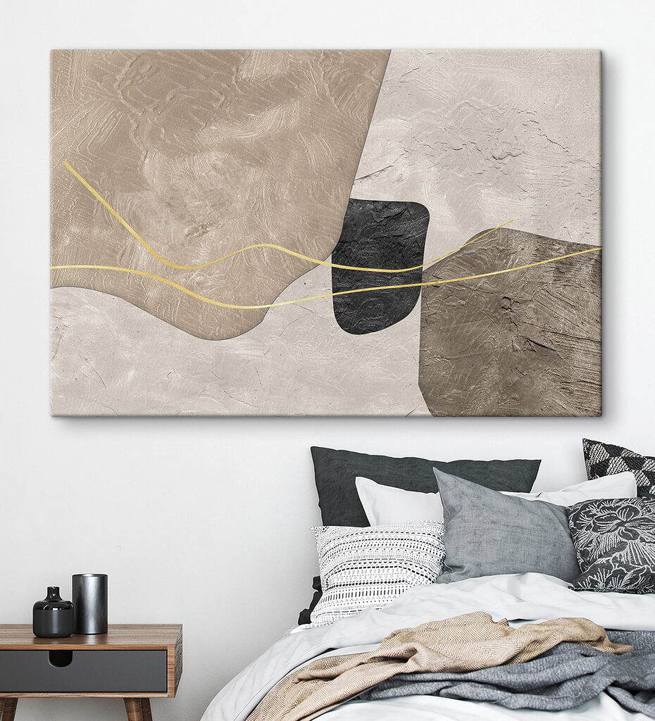 Formas orgânicas em dourado — interior 2
