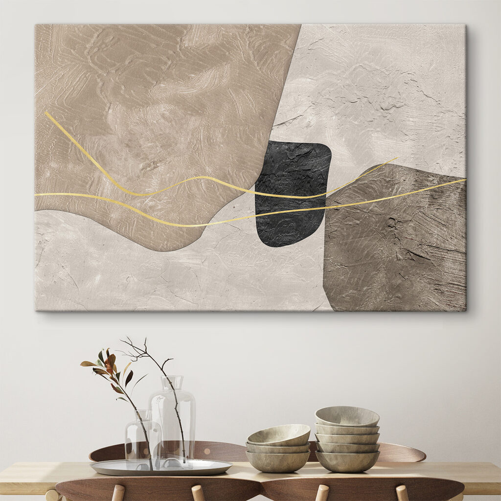 Formas orgânicas em dourado — interior 5